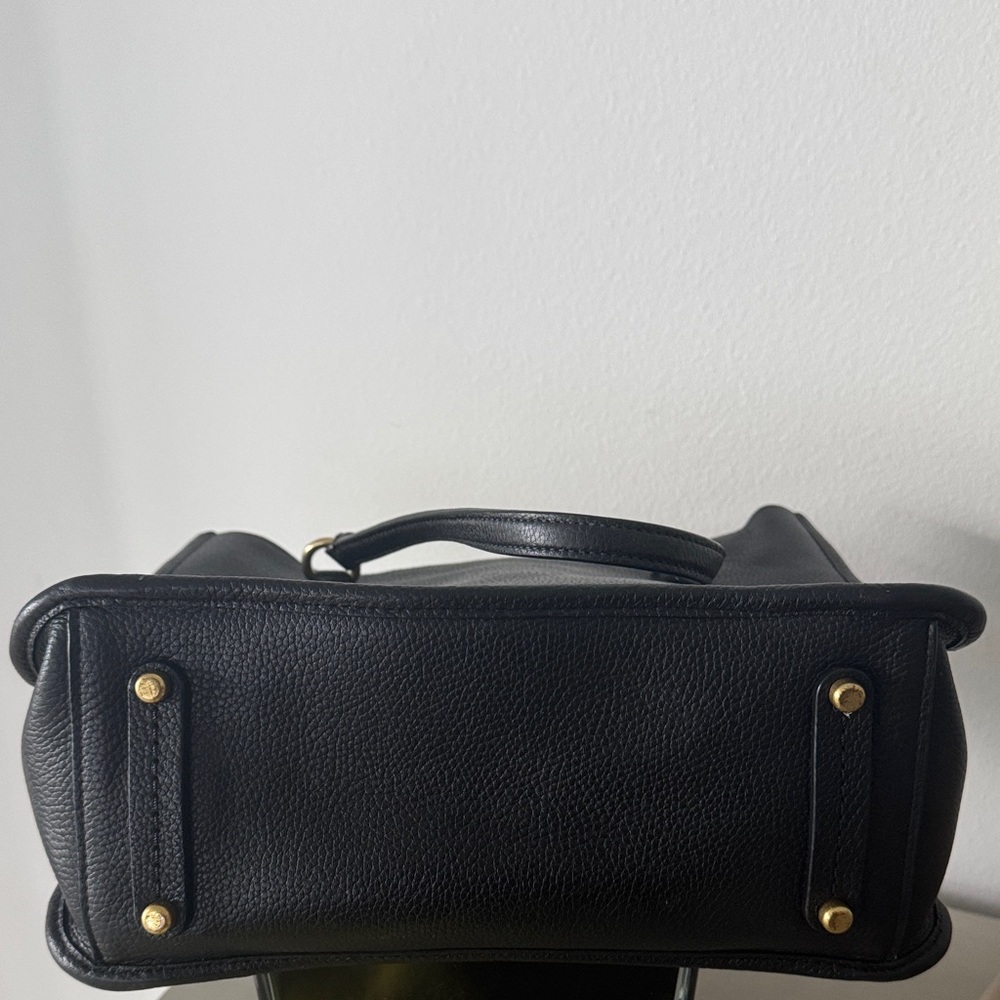 Coach NY- Black Leather Handbag- measurements 9 H x 11 W - Picture 2 of 9